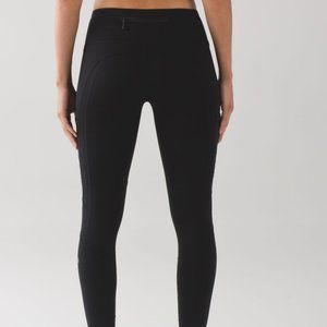 Lululemon Fresh Tracks Tight Black with Pockets and Reflective detail 4